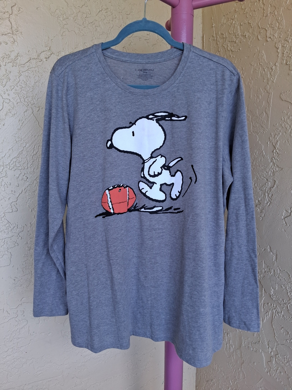 Snoopy Football Ladies Shirt Grey